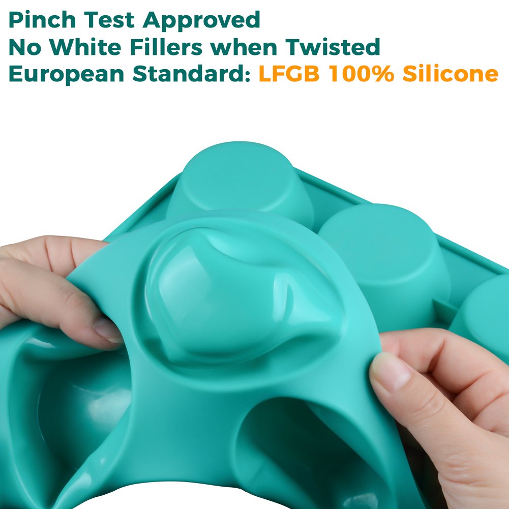 CAKETIME Silicone Muffin Pan Cupcake Pan Set - Mini 24 Cups and Regular 12 Cups Muffin Tin, Nonstick Food Grade Molds with 12 Baking Cups