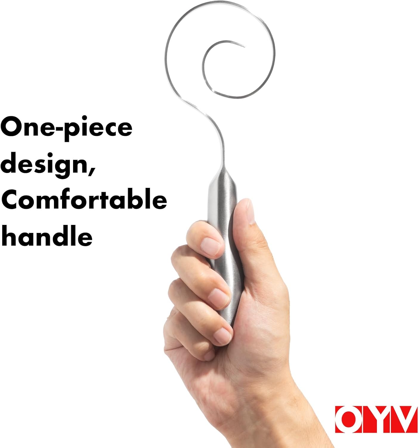 OYV Dough Whisk - 18/10 Stainless Steel Danish Whisk for Sourdough, Cookies & Pastry | 9" Dishwasher Safe