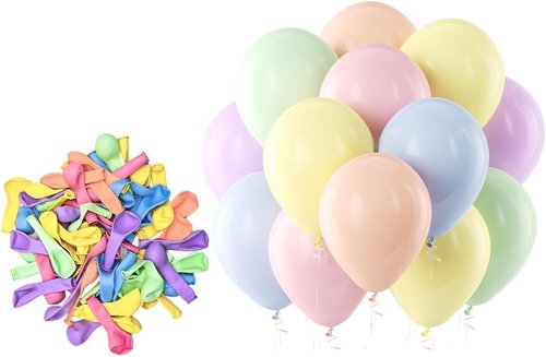 Bezente Pastel Balloons | 150 Pack 5-Inch Macaron Latex Balloons for Spring Birthday & Wedding Decor