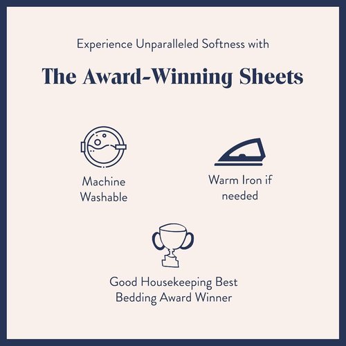 Brooklinen Luxury Sateen King Size Sheet Set - 100% Cotton, Soft & Durable Bedding in Cream | Oeko-TEX Certified, 4 Pieces