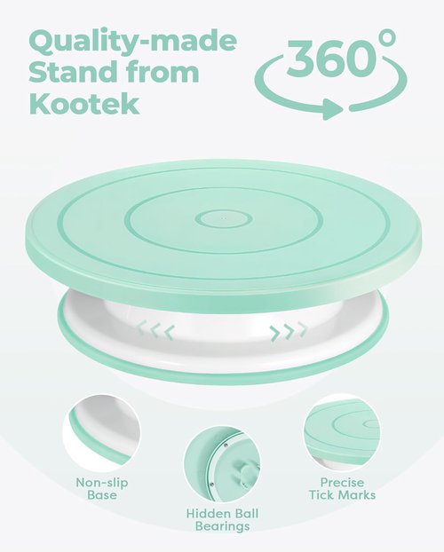 Kootek Cake Decorating Kit - 158PCs Baking Tools with Turntable, Icing Tips, Spatulas & Pastry Bags