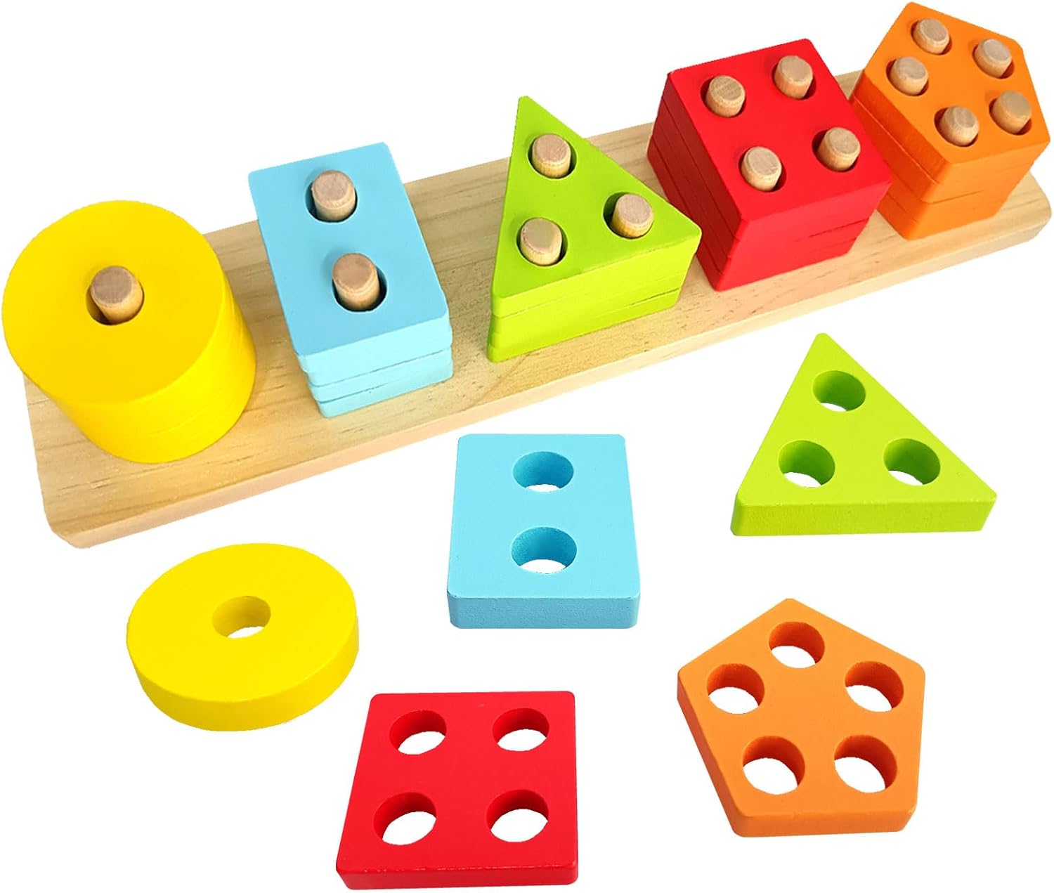 Regine Switzerland Wooden Puzzles | Cognitive Training Games for Seniors | Geometric Colors & Numbers