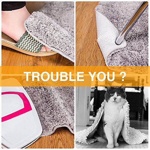 Non-Slip Rug Gripper Tape - 9.8ft Washable Anti-Curling Floor Pad