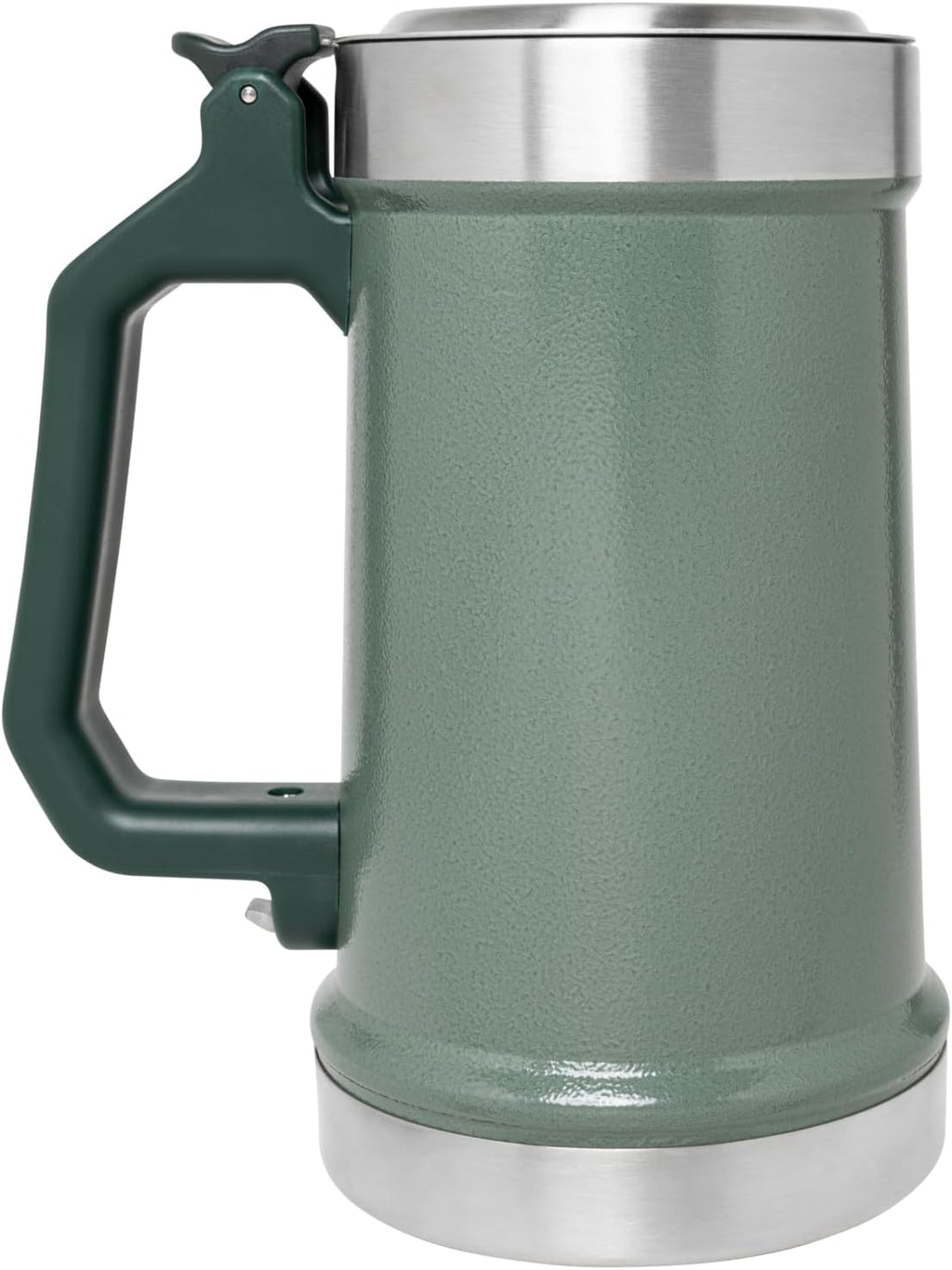 STANLEY Classic Beer Stein - 24 oz Insulated Stainless Steel Mug with Flip-Up Lid & Built-In Opener | Hammertone Green