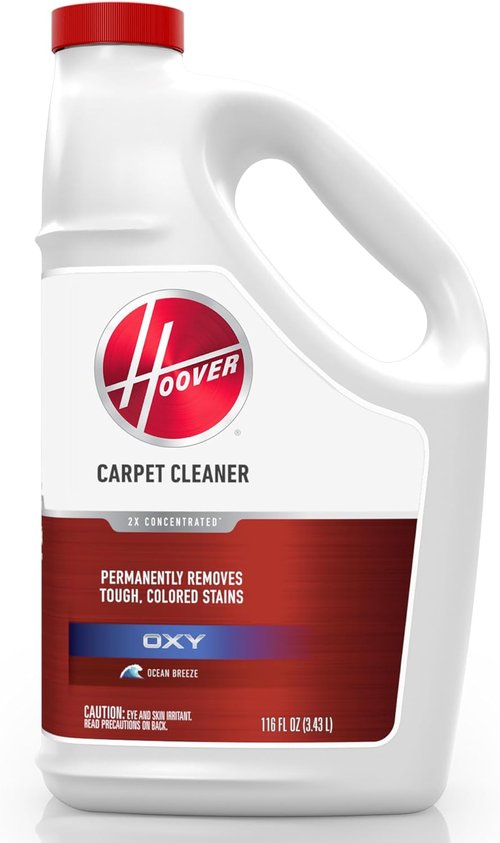 Hoover Oxy Carpet Cleaner Solution - Deep Cleaning Shampoo, 116 oz. Ocean Breeze Scent | Removes Tough Stains