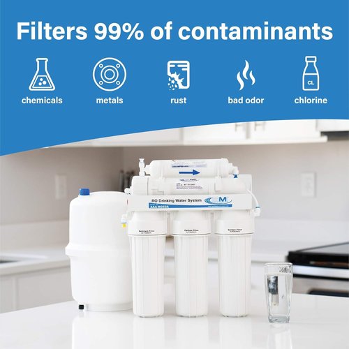 APPLIED MEMBRANES Reverse Osmosis Membrane and Filter Replacement, 50 GPD Membrane with Pre and Post Filter.