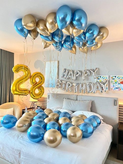 Gold 2 Balloon - 40 Inch Number 2 Balloon for Second Birthday Party Decorations