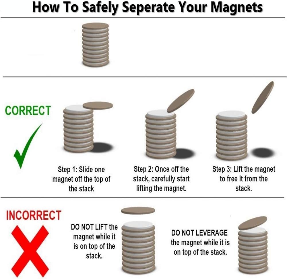 Skiennix 60pcs Small Round Magnets - Durable Miniature Magnets for Refrigerator & Office Use