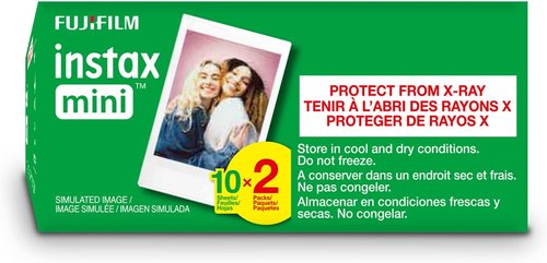 FUJIFILM Instax Mini Instant Film - Twin Pack of 20 Photos | Crisp White Finish