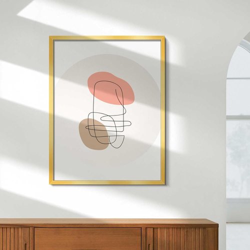 LaVie Home 18x24 Gold Picture Frame - HD Plexiglass Wall Display for Vertical or Horizontal Use