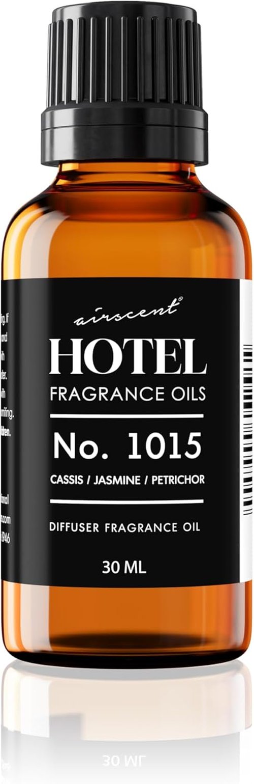 AirScent Diffuser Oil No. 1015 - Cassis Jasmine Petrichor - Premium Fragrance for Ultrasonic Diffusers - 30 mL Glass Dropper Bottle