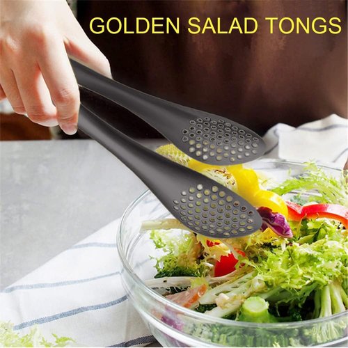 IAXSEE 4 PCS Serving Tongs Black Tongs 9 Inch Serving Utensils Stainless Steel Serving Tongs for Salad Buffet Appetizer Dessert Tong for Food Parties, IAX-4B1-68