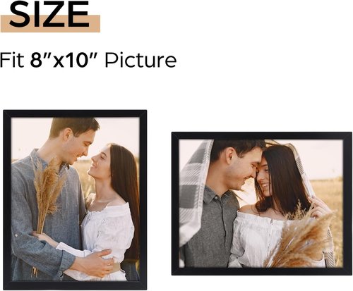 Giftgarden 8x10 Picture Frame - Sleek Black Design for Wall or Tabletop Display, Single Unit