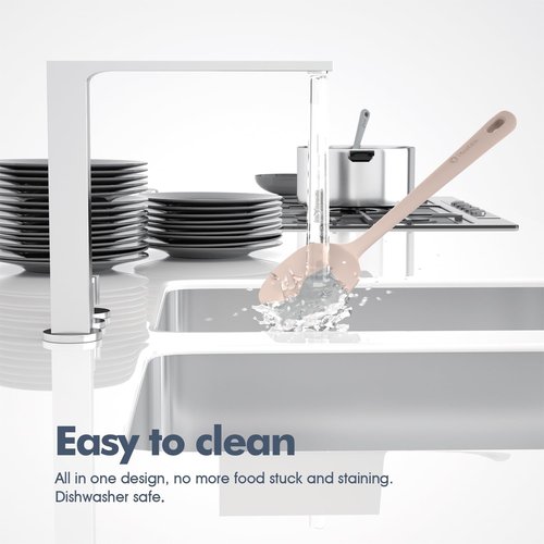 ChefAide Silicone Spatula Set - 5 Pieces with Ergonomic Grip & Heat Resistance Up to 600°F