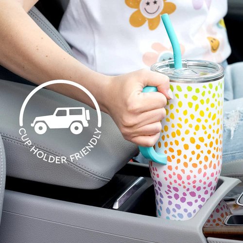 Swig Life 40oz Mega Mug, 40 oz Tumbler with Handle and Straw, Cup Holder Friendly, Dishwasher Safe, Extra Large Insulated Tumbler, Stainless Steel (Bay Breeze)