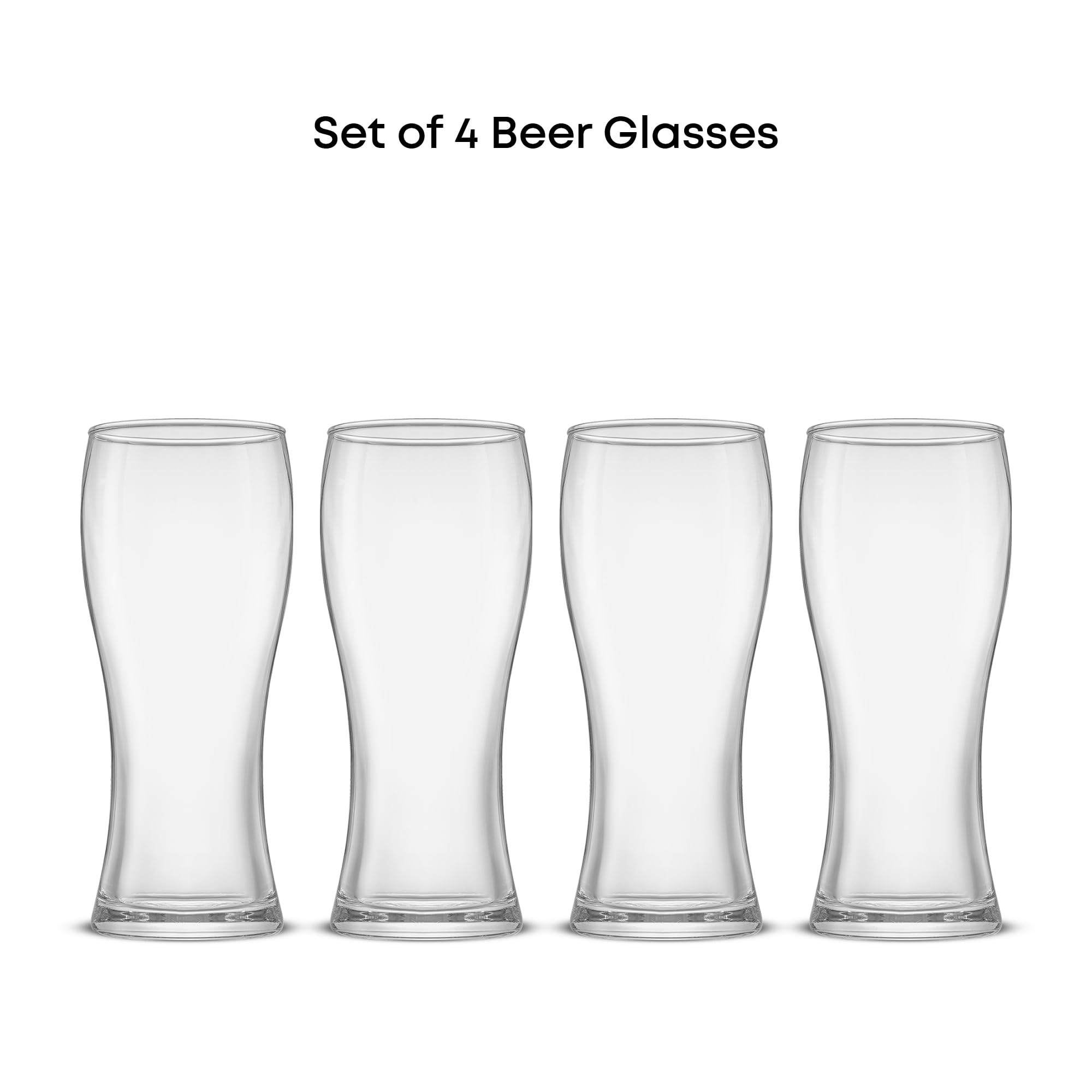 JoyJolt Callen 15.5oz Beer Glasses Set of 4 Beer Pint Glass. Craft Beer Glass, Pilsner Glasses, IPA Beer Glass. Solid Glassware Beer Cup. Classic Beer Gifts, Beer Cups, Mugs and Beer Glasses for Men