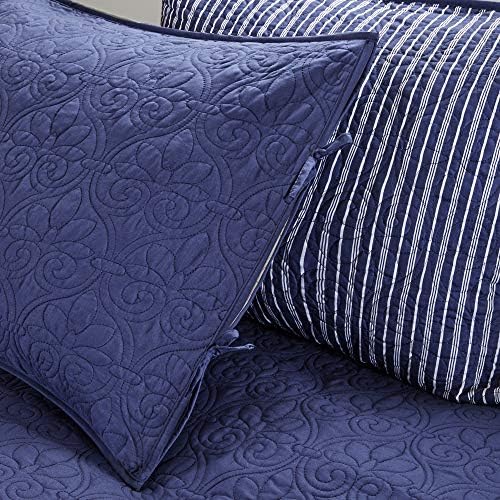 Classic Cottage Reversible Daybed Cover Set - 6-Piece Bedding, Navy