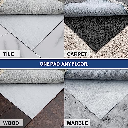 Non-Slip Area Rug Pad, 1/4" Thick Reversible Gripper for Hard Floors