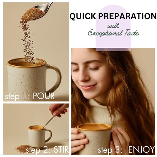 Energinseng Mushroom Coffee Instant Latte – Lion’s Mane, Reishi, Ginseng Adaptogen Coffee – Instant Coffee Alternative for Energy & Focus – Arabica & Robusta Blend – 14.11oz