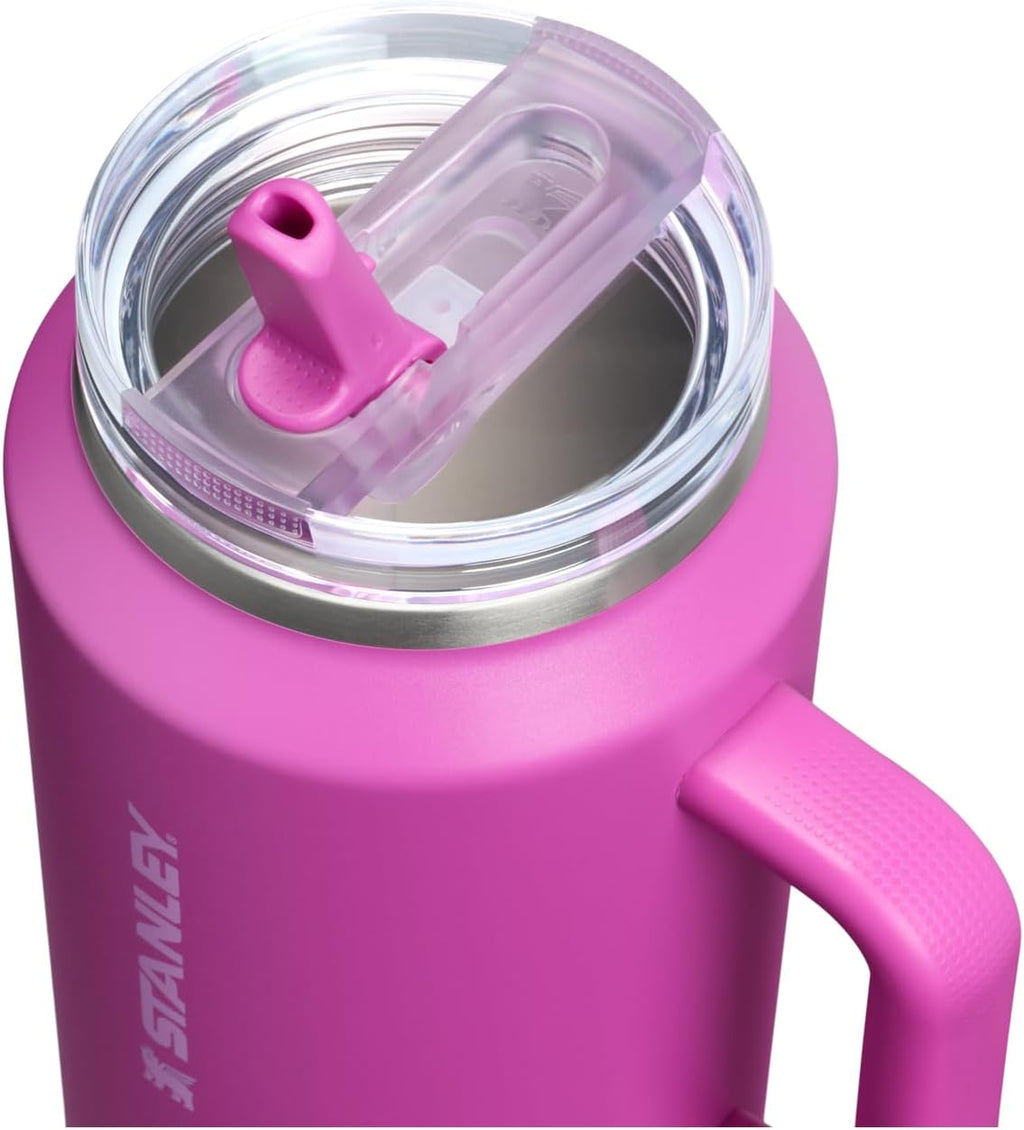 STANLEY Quencher ProTour 64 oz Tumbler - Leakproof Lid & Built-In Straw | Insulated Stainless Steel | Dark Blossom