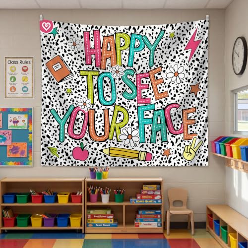 Welcome Boho Classroom Wall Tapestry - 50x60 Back to School Decor