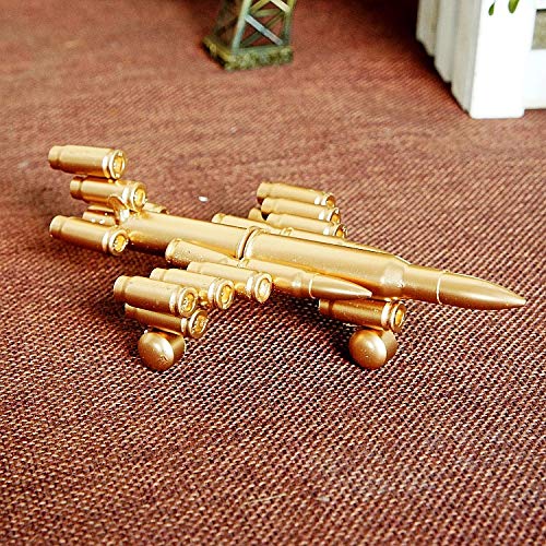 Handmade Bullet Shell Fighter Airplane Sculpture Metal Military Art Decor