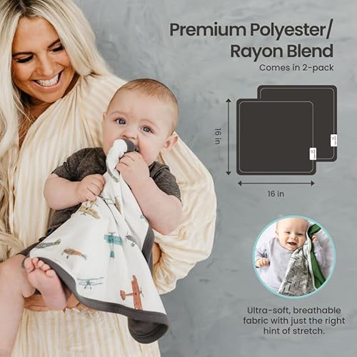 Copper Pearl Baby Security Blanket Set of 2 - Portable Size for Self-Soothing On-The-Go, Ideal Baby Blankets for Boys and Girls, Ultra-Soft, and Gift-Ready Loveys - Blitz