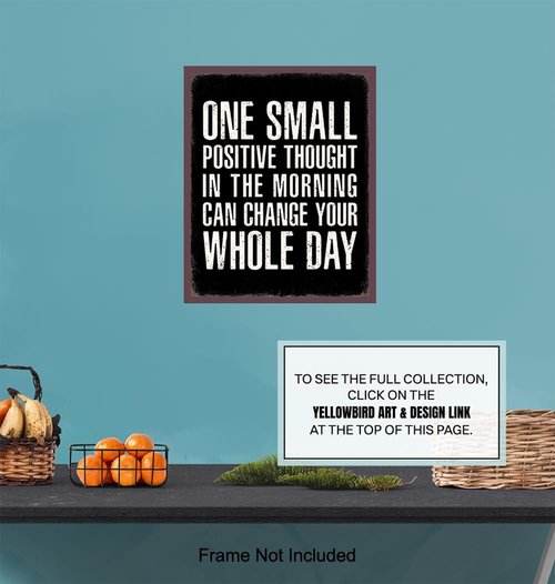 Farmhouse Style Black Office Decor - Inspirational Quotes Wall Art - Motivational Home Print