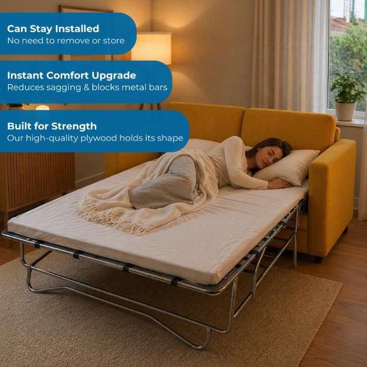 Queen Sleeper Sofa Bed Support Board - Permanent Folding Bar Shield