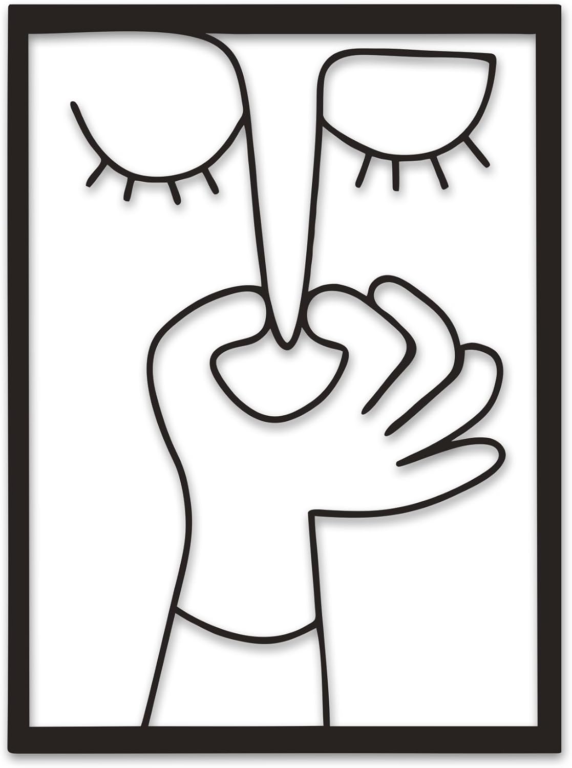 Xedatric Bathroom Wall Art - Funny Metal Decor for Restroom | Rust-Resistant 13.8x10.2 Inch