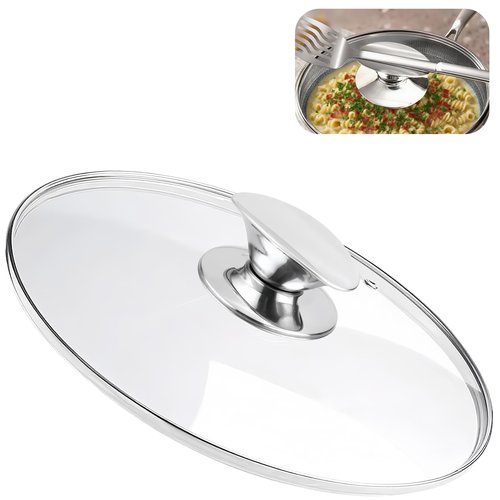 10 Inch Pan Lid, Tempered Replacement Pan Cover, 6,8,9.5,10.5,11,12,12.5 Inch Universal Glass Lids for Pots and Pans