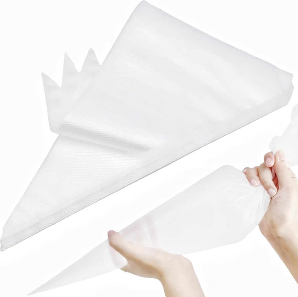 Skiennix 18-Inch Disposable Piping Bags - Thick Anti-Burst Pastry Bags for Cake & Cupcake Decorating | 100 Pack