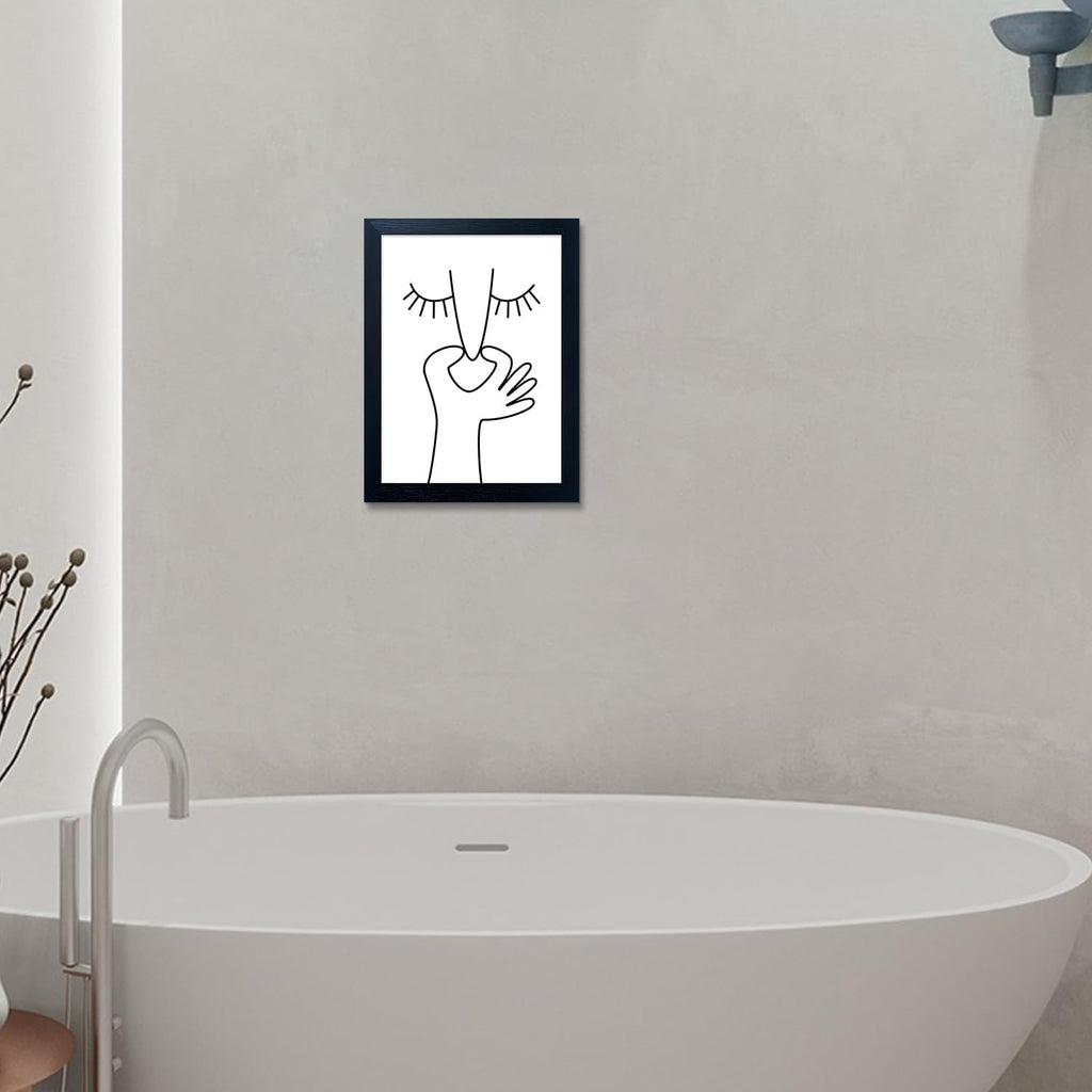 Regine Switzerland Black and White Bathroom Wall Art - Humorous Canvas Print Decor | Funny Toilet Artwork