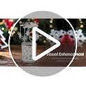 MaMeMi Snowflake Tealight Candle Holder Carousel – Glass Wind Light, 5.9", Tealight Included