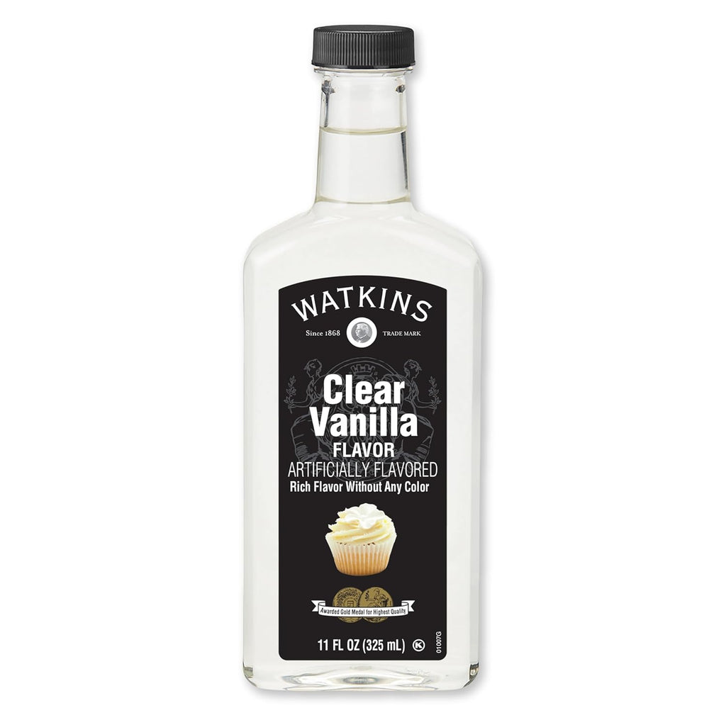 Watkins Clear Vanilla Flavor - 11 Fl. Oz. Bottle | Pure, Versatile Ingredient for Baking & Cooking