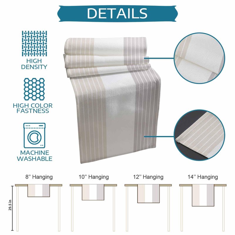 Geometric Table Runner Dresser Scarf 18x72inch Linen Burlap Table Runners Non-Slip Heat Resistant Cloth Placemat Home Decor for Wedding Banquet Decoration - Ethnic Stripes Modern Art