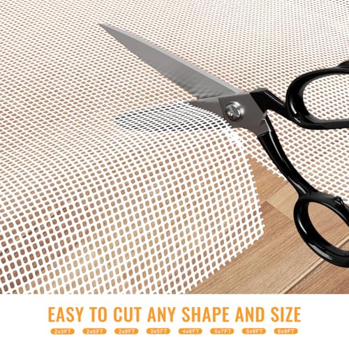 Non-Slip Silicone Rug Pad - 2x3 Ft Anti-Skid Carpet Gripper for Floors