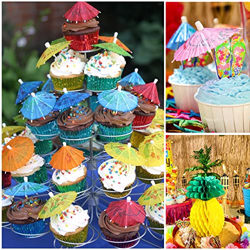 Tropical Luau Party Decorations Set with 9ft Grass Table Skirt & Accessories