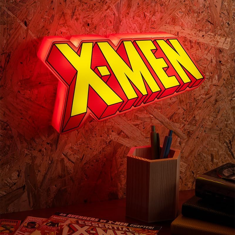 X-Men Comic Logo Light, 27cm LED Wall Mountable or Freestanding Lamp
