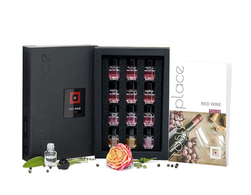 TASTERPLACE - Aroma Set Red Wine – English – for Sommeliers – for Wine Lovers – Tasting Tool