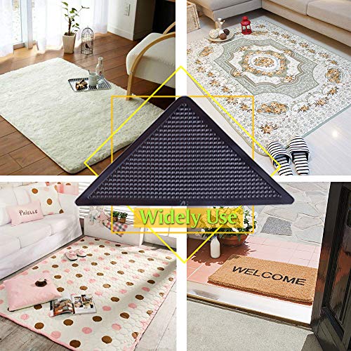 8 Pcs Non-Slip Rug Grippers, Reusable Washable Carpet Tape for Hardwood Floors