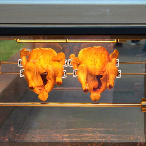IWOWHERO 6Sets Rotating Chicken Forks BBQ Accessories for Oven Roasting Grilling Versatile Meat Forks for Home Cooking Outdoor Camping Kitchen Supplies for Delicious Barbecue
