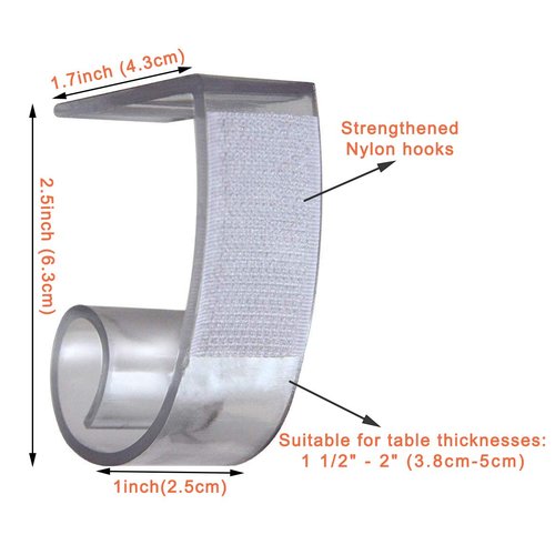 NAVADEAL Table Skirting Clips Tablecloth Clips for Table 1.5" - 1.8" with Hook | Pack of 50 | Great for Wedding Home Meeting Party Picnic Patio Banquet Indoor Outdoor Events