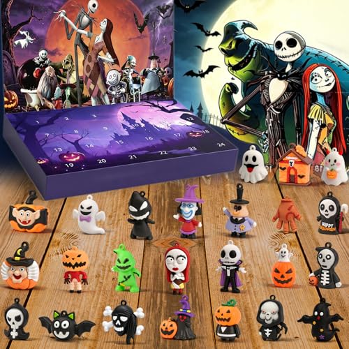 24 Day Halloween Advent Calendar with Mini Horror Collectible Figures