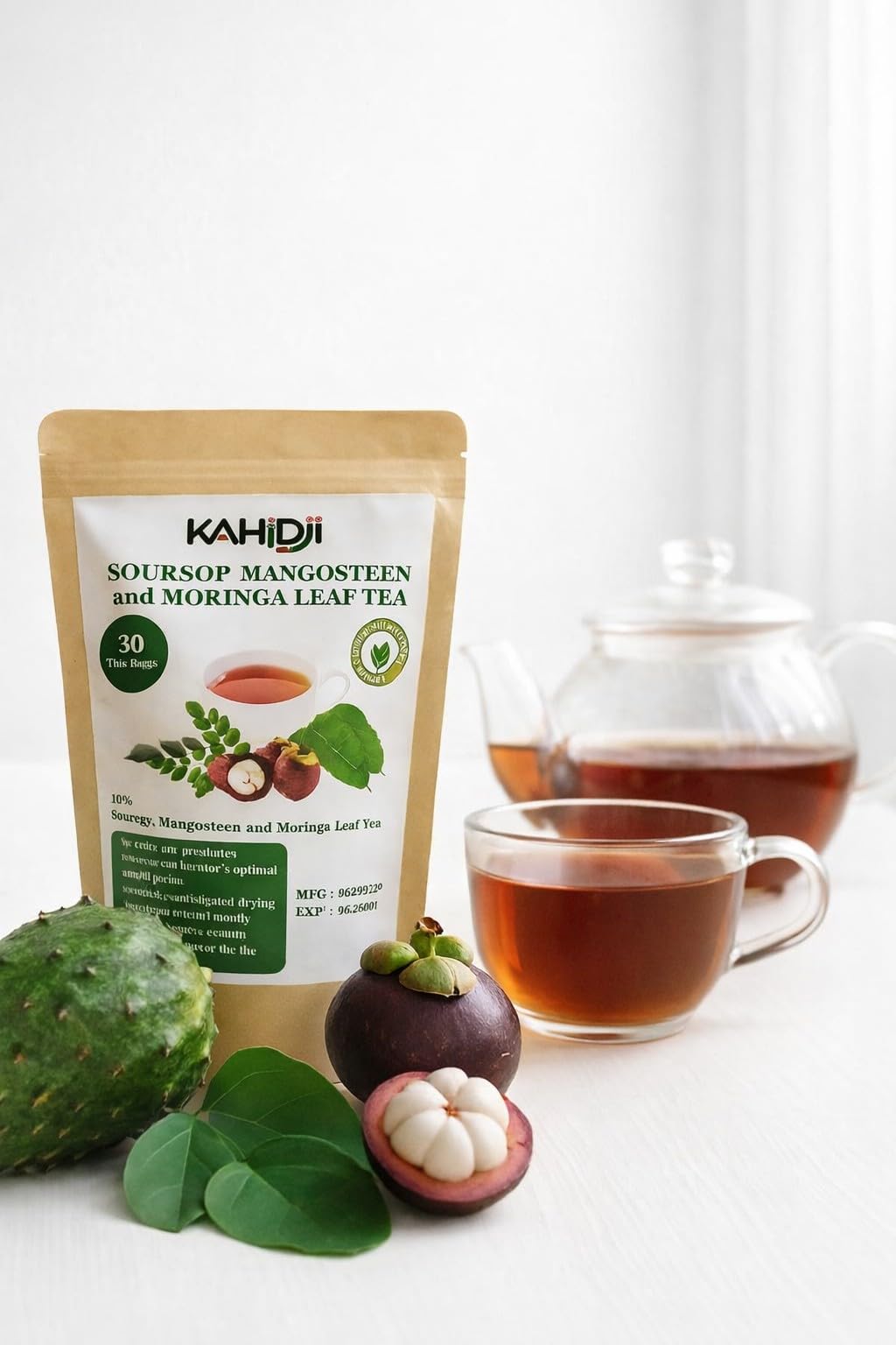 SOURSOP, MORINGA & MANGOSTEEN Peel Tea – 30 Premium Tea Bags