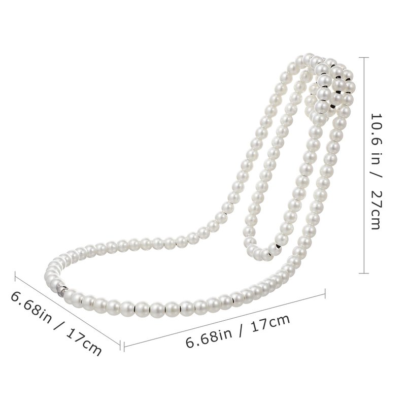 BESPORTBLE Artificial Pearl Necklace Floating Wine Rack, Metal Wine Bottle Holder Novelty Single Wine Bottle Stand for Bar and Home Decoration