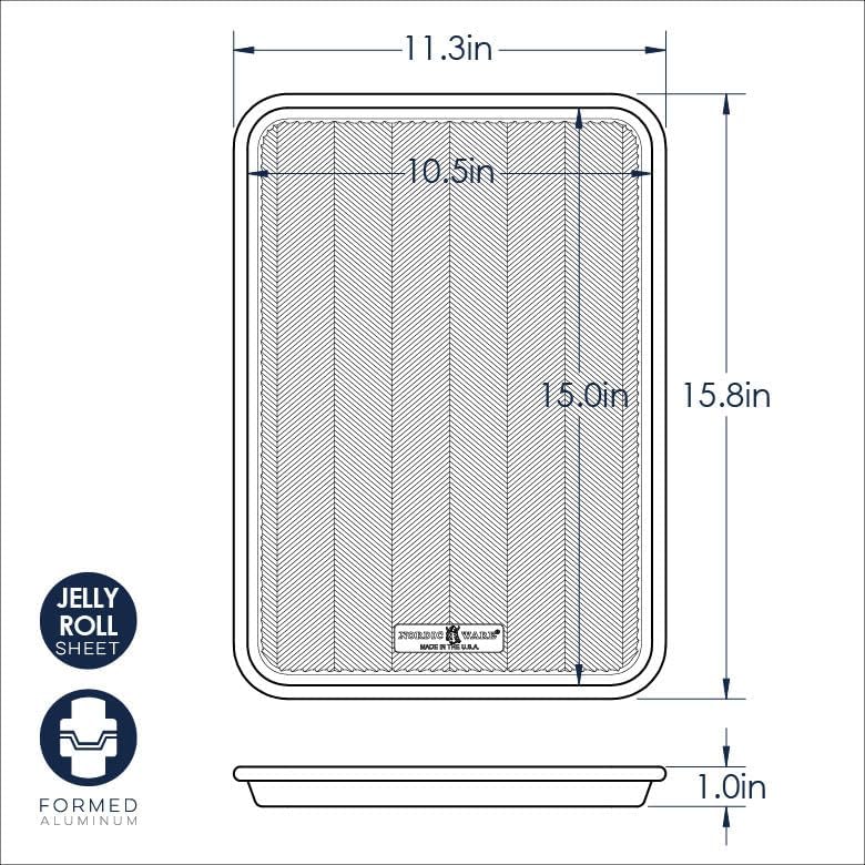Nordic Ware Prism Jelly Roll Pan - Perfect for Baking | 1 Pack, Natural Finish