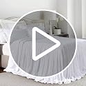 White Ruffle Skirt Bedspread Set - Queen 3-Piece Farmhouse Bedding