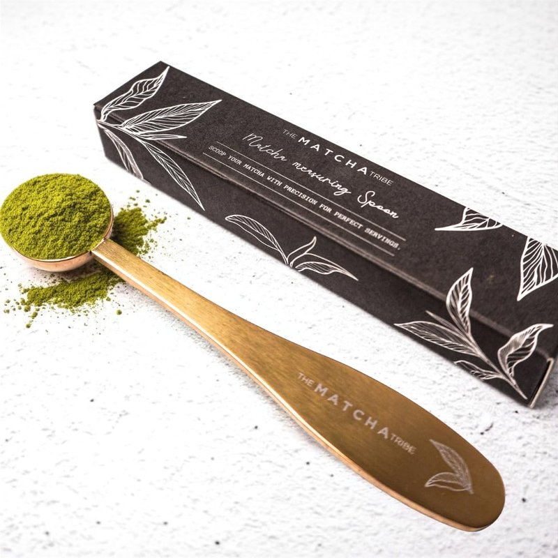 Golden Stainless Steel Matcha Measuring Spoon 1 Gram (1/2 Teaspoon) for Perfect Servings.