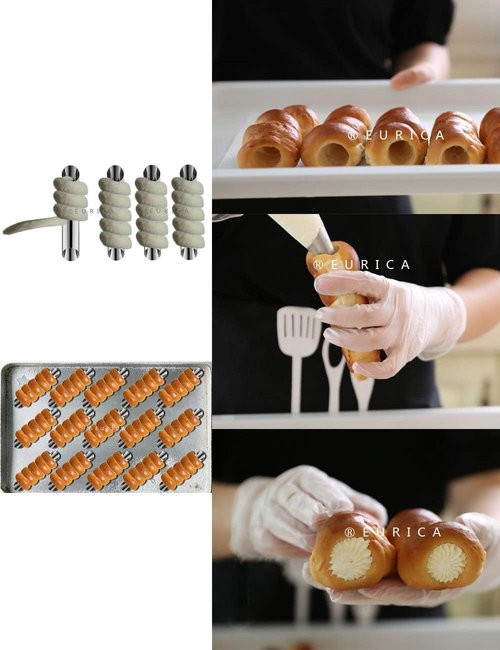 EUICAE Cannoli Tubes - 5-Inch Stainless Steel Non-Stick Cream Horn Molds | Pack of 15